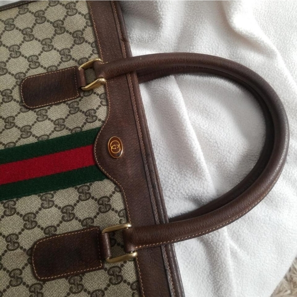 Authentic Vintage Gucci GG Monogram Supreme Sherry Web Ophidia Shopper Tote Bag - Picture 7 of 12